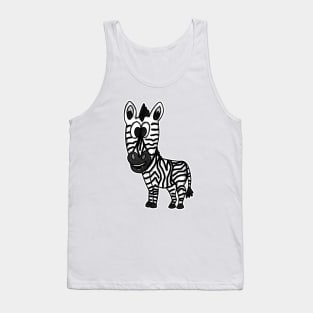 Doodle Zebra Tank Top